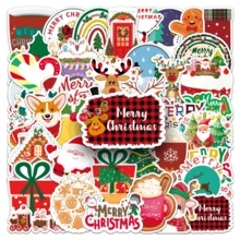 50 personalisierte Weihnachts-Graffiti-Aufkleber, Cartoon-Urlaub, kreative Dekoration, Gepäck- und Handyhüllen-Aufkleber