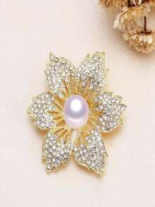 1 chiếc trâm cài áo bằng hợp kim kẽm họa tiết hình học dễ thương, phù hợp với mọi mùa - Vàng - Xem 5