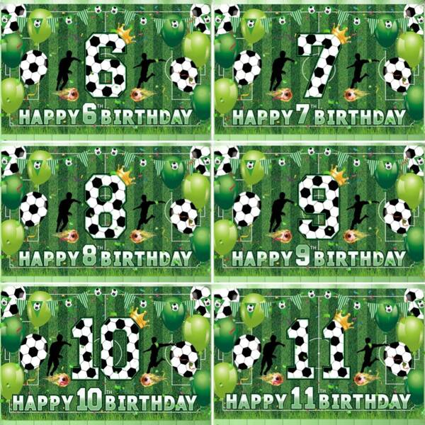 1pc Football Themed Birthday Party Backdrop Decorative Banner, Suitable For 6-11 Years Old Birthday Party, Photography Studio, Multipurpose Spring/Summer Banner Decor - No Electricity Needed, Home Decor, Party Decor, Birthday Cake Table, Poster Hanging Banner, Vinyl Decor, Photo Studio Props, 150cm/59in*100cm/39in