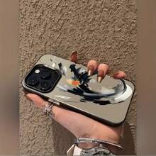 1 件 TPU 材质时尚扎染图案硅胶防震手机壳适用于 iPhone - 黑色 - 查看 3