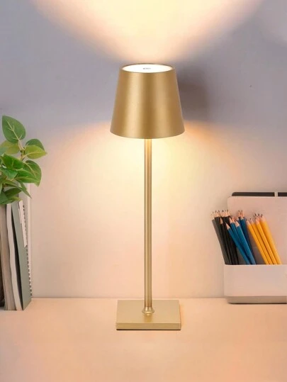 1 件简约 LED 台灯，3 种色温和可调光亮度，Type-C 充电，触摸控制，适用于卧室、办公室、露营、家居装饰、客厅、咖啡店、餐厅、酒吧