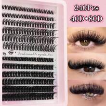 Libro plegable de apertura y cierre de pestañas postizas 3D híbridas de alta capacidad, calibre 32/14/12/10, ideal para principiantes, con una amplia selección de estilos y especificaciones, adecuado como regalo. Ofrece pestañas naturales, de estilo anime y super gruesas, que se pueden personalizar en cualquier estilo que se desee. - D - Ver 15