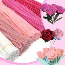 230/480pcs Shiny Value Packs Pink Pipe Cleaners, Luxury Handmade DIY Pipe Cleaner Projects Set, Colorful Chenille Stems With Five Different Combinations Of Pink And White Chenille Stems, Glitter Pipe Cleaners, DIY Handmade Set, Unique Pipe Cleaner Crafts, Pipe Cleaner Craft Tutorials, Crafting With Chenille Stems, Colorful Chenille Pipe Cleaners,Holiday Decorations With Chenille Stems, Chenille Craft Supplies - Multicolor - View 10