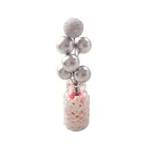 1pc 1:12 Scale Miniature Model Potted Hyacinth Plant, Dollhouse Decor, BJD Accessory, Christmas Decoration, Golden & Silver Poinsettia, Christmas Gift