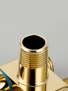 1 pieza Válvula de ángulo con doble salida - Válvula mini ahorradora de espacio de acero inoxidable con rosca universal para bidé, pistola de ducha, control dual, una entrada y dos salidas (Cromo, Negro, Dorado, seleccionable)