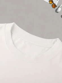 Men's Oversized Smile T-Shirt - trắng - Xem 4