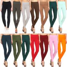 Women's Single & Multi-Item Pack Of Randomly Assorted Cotton Leggings - 5 件裝隨機挑選 - 查看 1