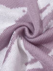 婴儿针织毯，鸟图案，柔软材质，婴儿推车罩，适合所有季节 - 飛鳥毯 - 查看 3