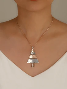 Dây chuyền mặt hình cây thông Noel, Thiết kế sáng tạo thời trang dành cho phụ nữ, Phụ kiện trang phục dự tiệc, Quà tặng Giáng sinh - Nhiều màu - Xem 1