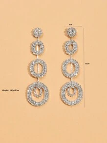 Hoa tai đính pha lê gợi cảm tuyệt đẹp cho nữ trong hộp đêm 1 cặp - Bạc - Xem 5