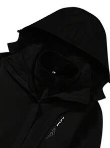 Outdoor Damen Softshell Jacke, 3-in-1 abnehmbare thermisch gefütterte Camping Wandern Reise Mantel, Frühling Herbst Winter - Schwarz - Übersicht 3