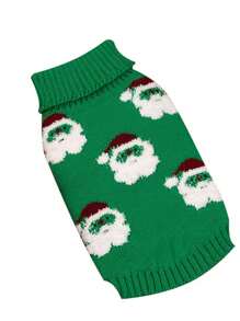 Pet Sweater Christmas Thickened Knitted Warm Pattern Dog Cat Clothes - Pink - View 10