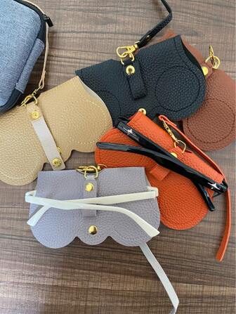 1pc Portable Glasses Storage Bag Jewelry Pouch Sunglasses Case With Clip, Protective Eyewear Holder For Fashion Glasses, Gender Reveal Party, Perfect For Birthdays, Weddings, Parties, The Perfect Gift For Colleagues, Friends, And Family, Back To School