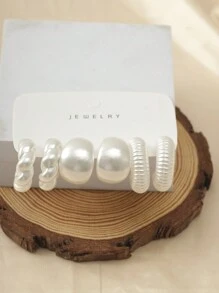 2-6-12-18件/套时尚耳环套装，CCB材质C形环状耳环和水滴耳钉套装，适合女性日常佩戴 - CCB耳飾套裝 - 查看 15