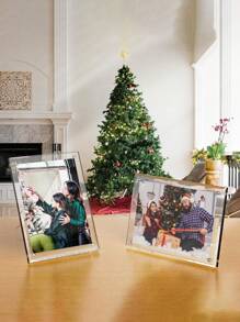 Cornice foto in plexiglass personalizzata da 6 pollici con supporto magnetico, cornice trasparente per esporre fotografie, calligrafia e opere d'arte - Multicolore - Visualizzare 7