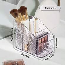 1 pieza Caja de almacenamiento de cosméticos de alta gama, estantería de almacenamiento transparente, organizador de maquillaje, para vacaciones en la playa, colección de baño, colección de dormitorio, gran capacidad