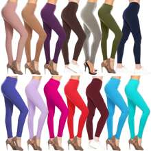 Women's Single & Multi-Item Pack Of Randomly Assorted Cotton Leggings - 4 件裝隨機挑選 - 查看 4