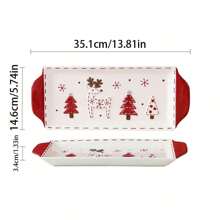 Set da tavola natalizio con ciotole e piatti con motivo a rammendo nordico a forma di Babbo Natale, set di barattoli sigillati in ceramica decorati, piatti piatti, tazze, set da tavola per la casa, la cucina, regalo di Natale