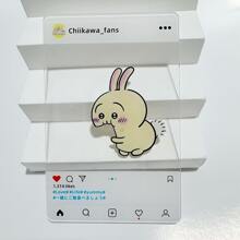 Sanrio 1pc Kii Usachi Same Style Transparent Card Ins Style Cute Eating Grain Check In Creative Photo Decoration Gift