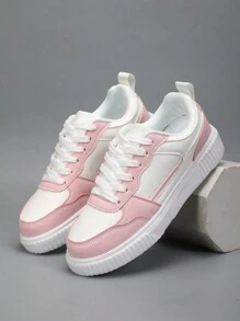 Damskie proste, modne, płaskie trampki, codzienne buty sportowe na świeżym powietrzu