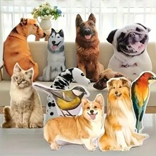 1 件定制宠物照片抱枕，双面设计，各种动物和宠物图案，完美的礼物，家居装饰，圣诞节，生日，伴侣