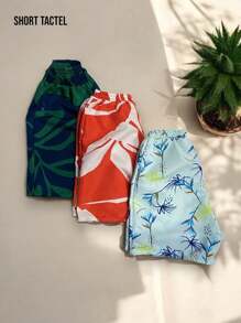 Kit With 3 Printed Tactel Shorts For Boys And Teens - Nhiều màu - Xem 2