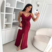 Super Elegant Nelly Dress For Bridesmaids - Màu Đỏ Sâu - Xem 2