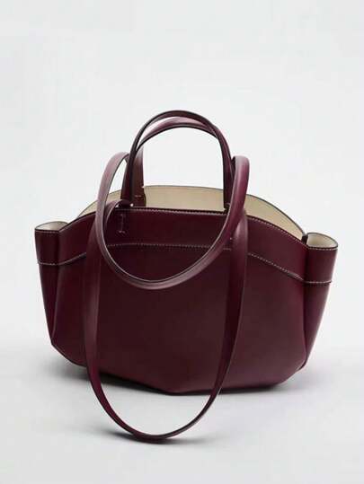 Bolso de mano tipo tote con bolsillo interior, nuevo estilo para otoño, de moda, de gran capacidad, para trabajo o compras, bolso de hombro, elegante bolso para damas, bolso elegante para mujer, de lujo