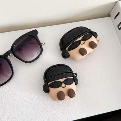 Super Cool Cartoon Cute Design Silicone Case For New Gen AirPods 4 /AirPods 3/AirPods 2, Protective Cover Compatible With Apple Wireless Earphones