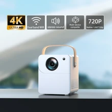 Nuovo proiettore 4K Ultra HD 5G per uso domestico 2025, multifunzionale, per una visione immersiva, supporta connessione WiFi a smartphone Android e Apple, proiezione diretta su parete bianca, adatto per casa cinema, karaoke, gaming, corsi online, camera da letto, dormitorio, supporta connessioni HD e USB, correzione automatica della distorsione, sistema Android integrato con numerose applicazioni, sistema audio integrato, proiezione all'aperto, regalo per Natale e San Valentino