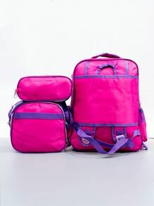 Kit 3 Children's Backpacks 3D School Lunch Box Pencil Case Size G - 920 Gachorro - Xem 3