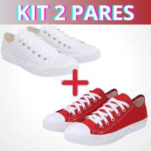 AIIstar Women's Men's Tennis Kit Straight Sole Low-Top Soft And Comfortable Premium Black Blue Red White - TRẮNG + ĐỎ - Xem 1