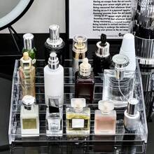 加宽透明水波纹收纳盒多层化妆品收纳架指甲油眼影托盘展示架梳妆台收纳架，多功能化妆工具收纳盒包，化妆包，梳妆台，旅行，化妆包，收纳，化妆品整理盒，化妆包，洗漱包，桌面收纳盒，化妆包，化妆袋，化妆品整理盒，梳妆台配件，化妆袋，化妆包，珠宝盒，化妆刷架，化妆刷架，香水整理盒，化妆包，女士礼物，圣诞礼物，女士礼物创意，房间装饰 - 彩色 - 查看 4