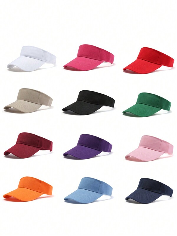 1pc Unisex Solid Color Blank Top Golf Outdoor Baseball Cap