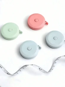 4pcs/Set Cute Mini Retractable Soft Tape Measure, Flexible Body Measuring Ruler, Suitable For Weight Loss, Medical, Sewing, Tailoring, 1.5m/60in Length - Multicolor - View 5