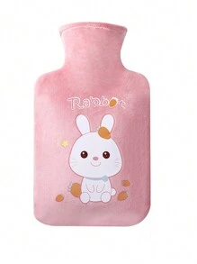 1pc 500/1000ml注水PVC热水袋简约时尚防爆冲水暖水袋毛绒暖宫暖肚学生可爱浇水暖手宝水袋 - 彩色 - 查看 17