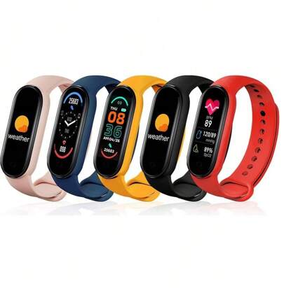 Reloj Inteligente M6 Fitn Watch Heart e Sleep Smartwatch 0.96in Pantalla a Color IP67 Pulsera Deportiva Rosa
