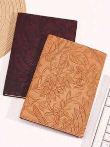 1 Stück A5 Größe Vintage Prägung Notizbuch, einfaches & elegantes Tagebuch/Notizbuch für Büro, Geschäft, Studenten, Schule Verwendung, Schulmaterial