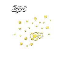 2 miếng dán tường hình trái tim bằng gương acrylic 3D tự dính - Có thể tháo rời, tái sử dụng, thích hợp để trang trí phòng khách, lớp học, phòng ngủ và trần nhà - Nhiều màu - Xem 6