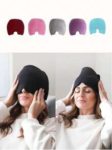 1pc Single Layer Gel Ice Pack Headache Migraine Relief Cap With Stretchable And Adjustable Design For Cold & Hot Therapy To Alleviate Headaches, Unscented, Use Without Power, Battery-Free - Effective For Tension, Stress, Fever, Fatigue Relief