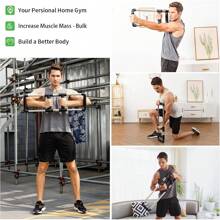 Push Down Bar Brusttrainer Fitnessgerät für Zuhause - Krafttraining Sportgerät für Brustmuskeln, Arme, Schultern, Bauch, Rücken - Home Gym Equipment Brust Expander Trainingsgerät für Zuhause - Schwarz - Übersicht 2