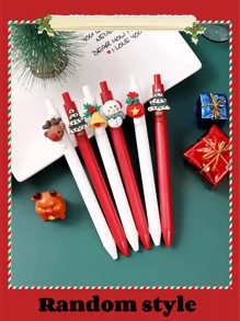 12 Pieces Cartoon Ballpoint Pens, Loose Ballpoint Pens, Refillable And Retractable Rolling Ballpoint Pens, Flexible Pen Barrel, Comfortable Writing, Smooth Writing, Comfortable Grip, Suitable For Office, School And Homework, No. 1 Best-Selling Ballpoint Pen, 0.5mm Ballpoint Pen, Deer Ballpoint Pen,