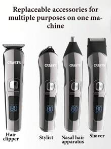 CRASTS 多功能毛发修剪器、理发器、鼻毛修剪器、剃须刀、剃须刀、鬓角修复、美发工具、护发礼品、CXS-004 - 黑色 - 查看 9