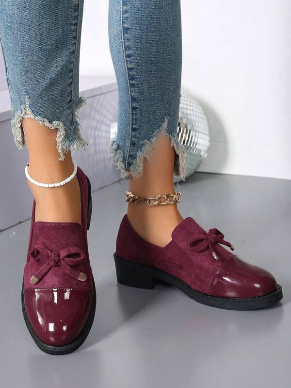 Novos mocassins casuais com salto grosso, elásticos e estilosos, versáteis, populares entre mulheres e estudantes