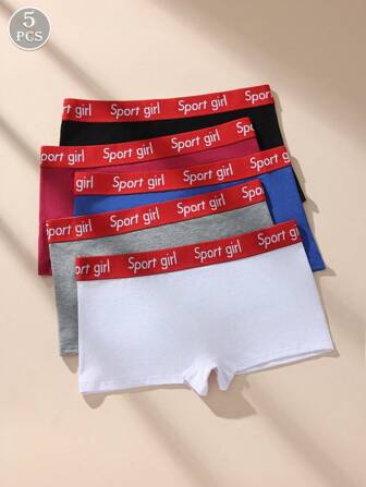 5 条装女式低腰内裤，松紧腰带，简约，柔软，亲肤