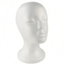 Foam Headform Wig Display Head Model (Option B) - White - View 1