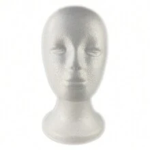 Foam Headform Wig Display Head Model (Option B) - White - View 5