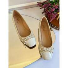 Milli Women's Square Toe Napa Pumps With Bow - trắng - Xem 7