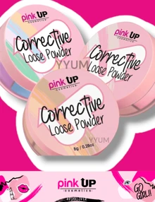 Polvo corrective Loose powder Pink Up ORIGINAL POlvo suelto correctivo 3 tonos