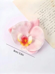 3pcs/6pcs, Butterfly Orchid Cake Toppers, Artificial Flower Cake Toppers, Realistic Touch Flowers, Wedding Birthday Party Decoration, DIY Accessory - Pink - View 5